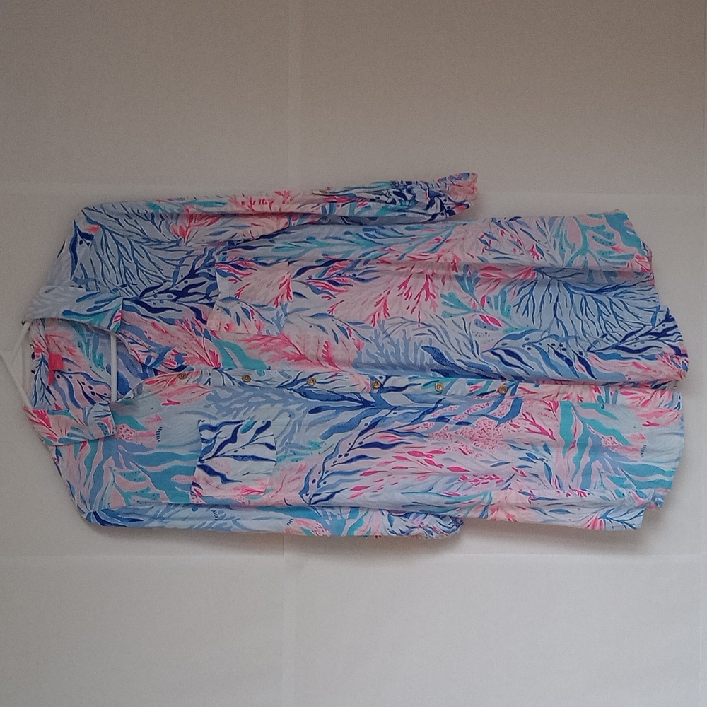 Lilly Pulitzer Natalie Printed Swim Cover Up Small - Picture 3 of 10